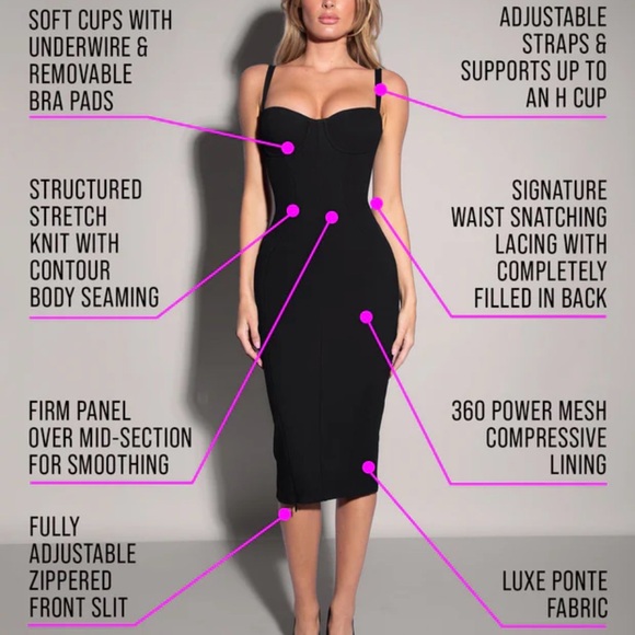 Ta3 lushy pencil shapewear dress - Picture 7 of 8